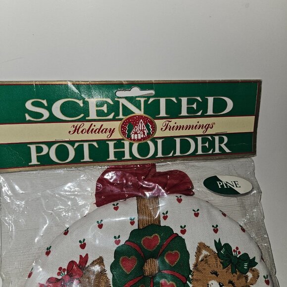 VTG NOS Holiday Trimmings Christmas Cats Scented Potholder Pine Barth & Dreyfuss - Picture 2 of 7